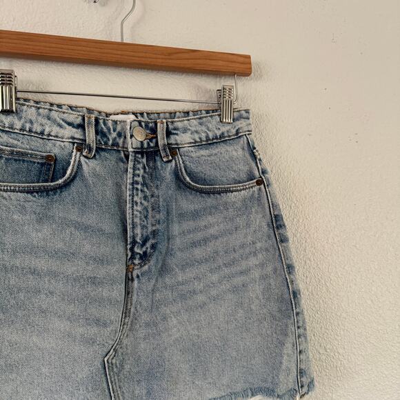 Zara Denim Skirt womens small distressed acid wash jeans - Picture 4 of 5